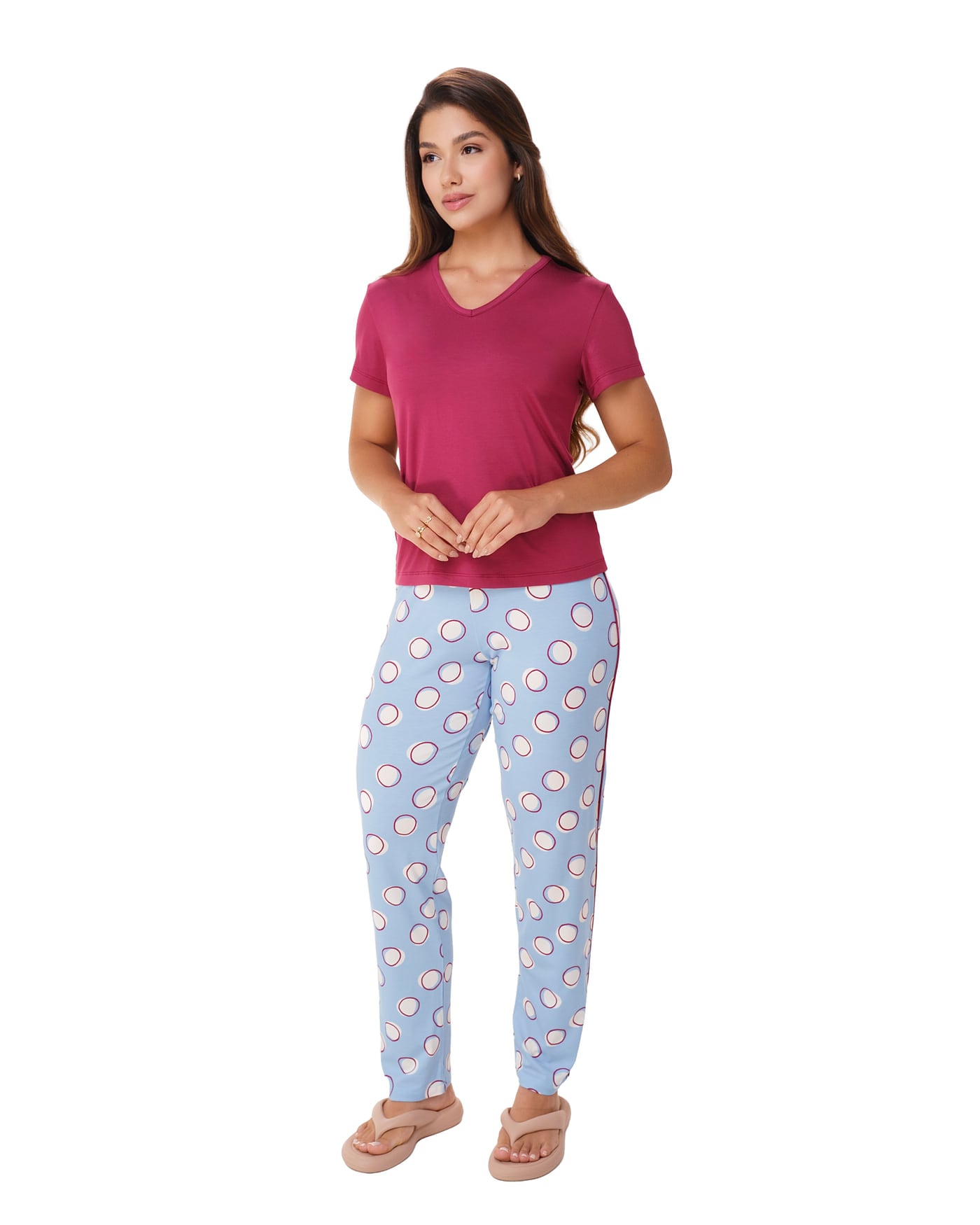 Pijama manga curta calça Viscoflex, ref. 2230