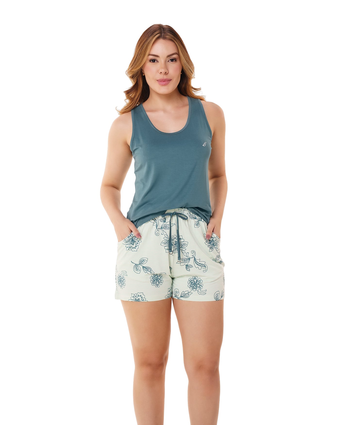 Pijama regata com bolso Viscoflex, ref. 2232