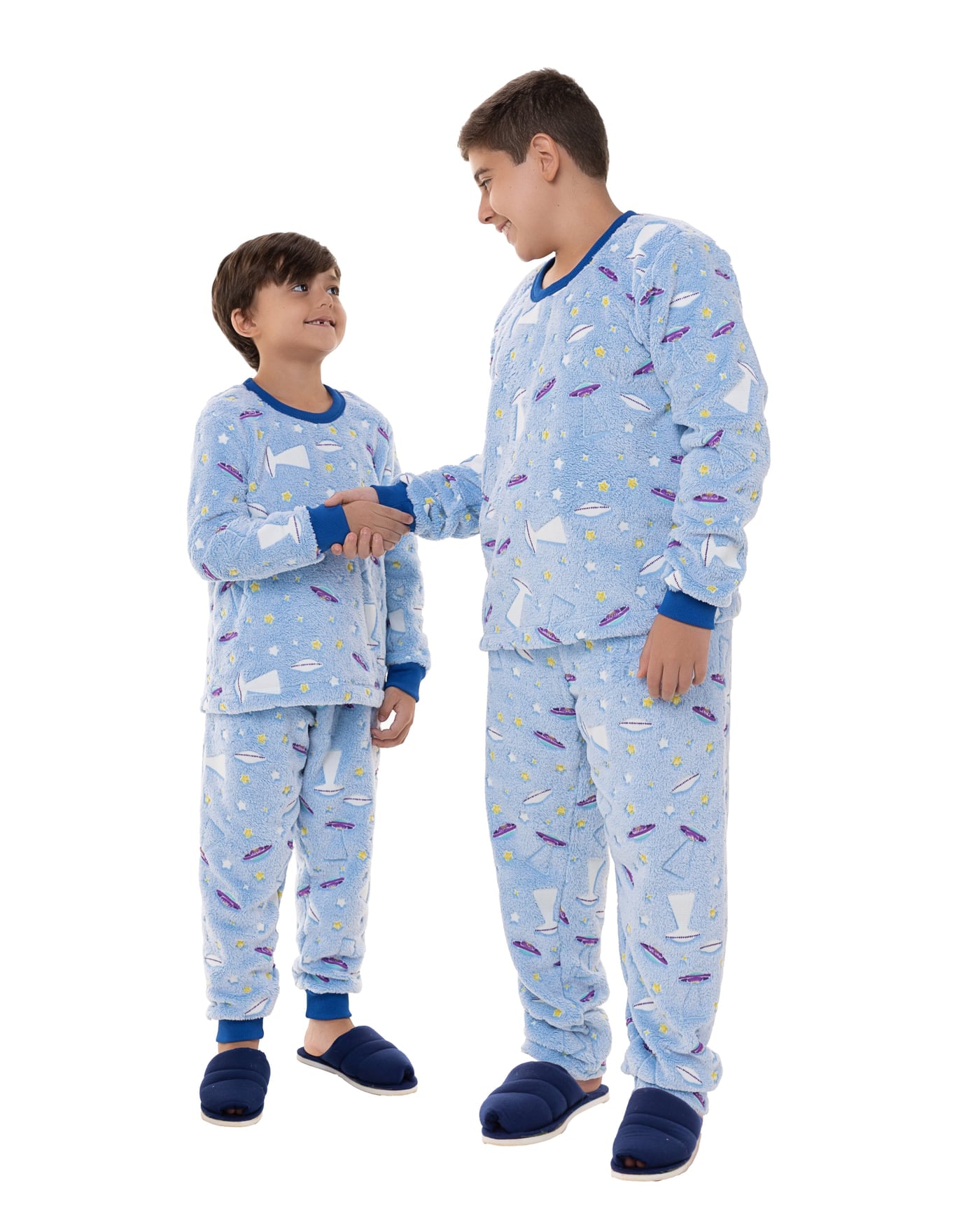Pijama longo de fleece infantil masculino, ref. 2282