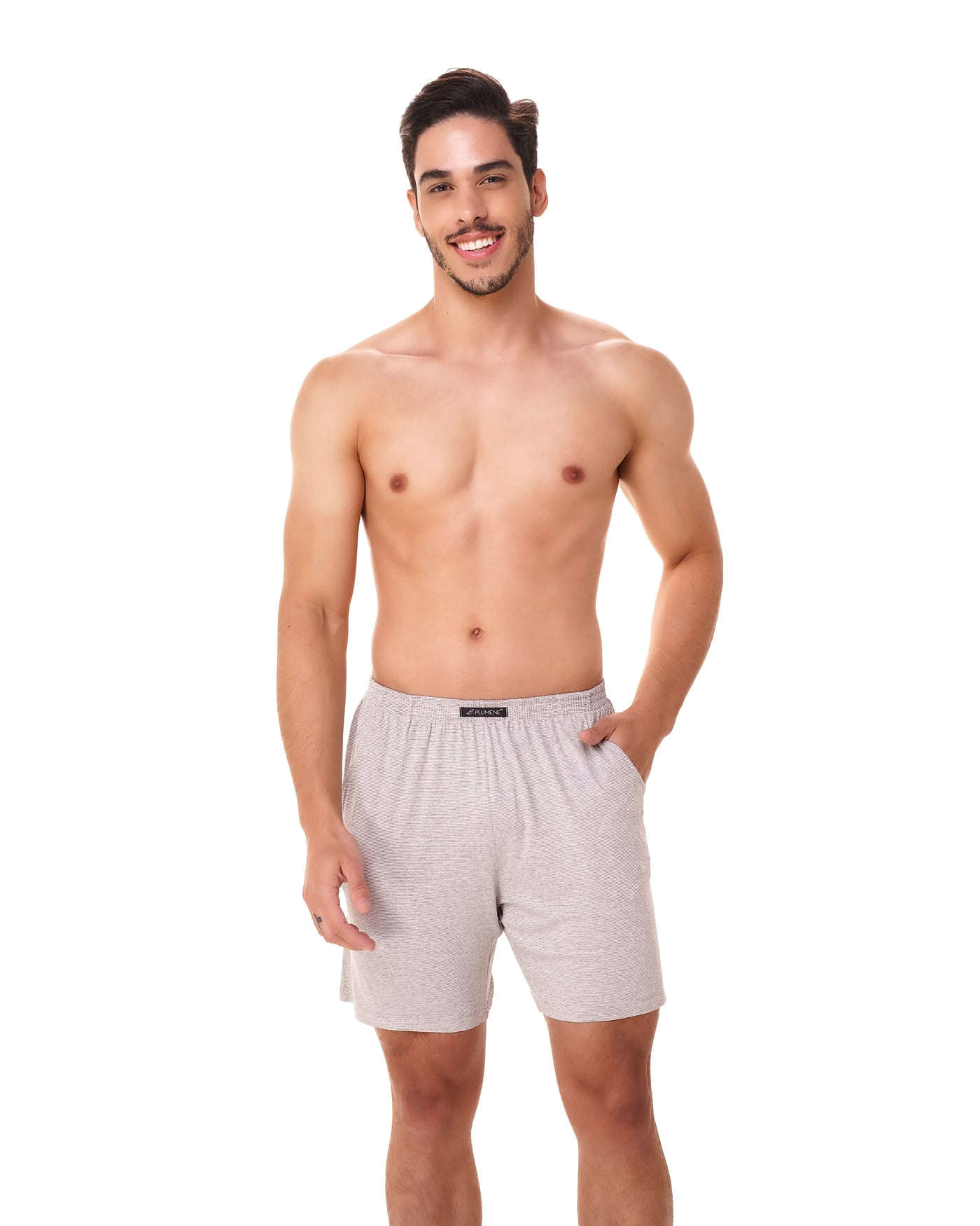 Short estampado com bolso Viscoflex, ref. 2288