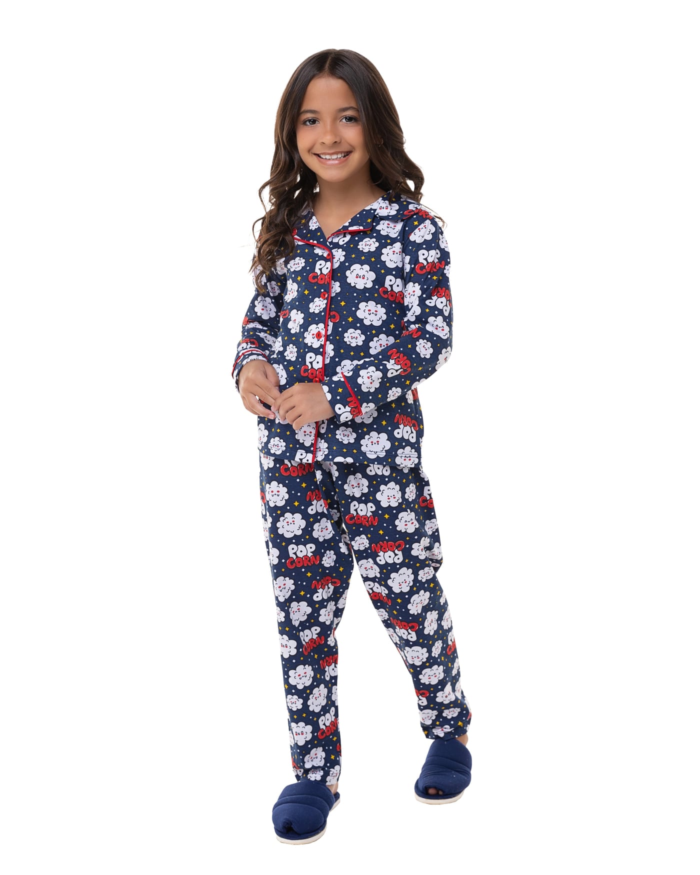 Pijama americano longo infantil 100% algodão, ref. 2253