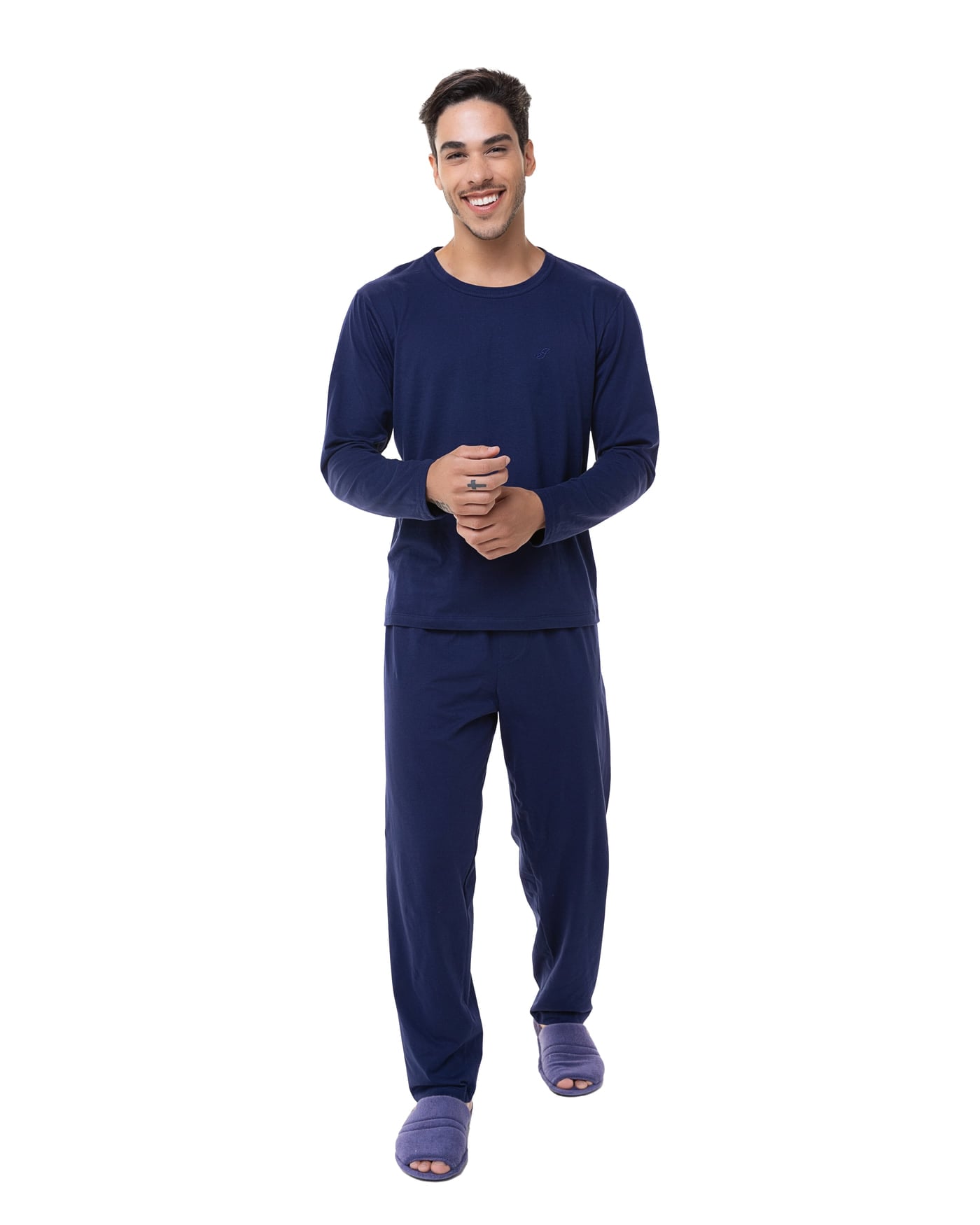 Pijama longo 100% algodão, ref. 2290