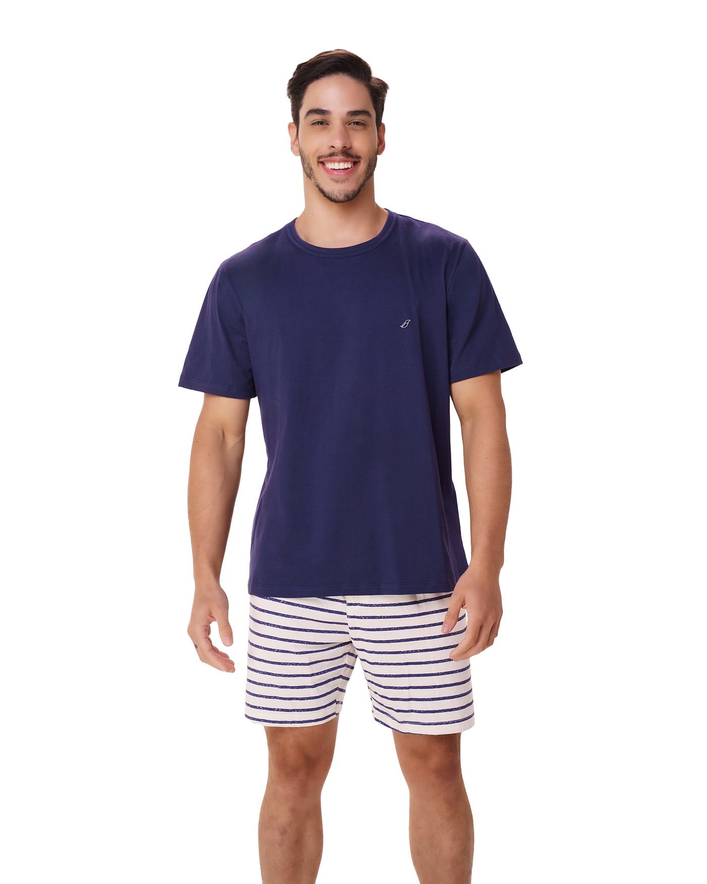 Pijama de manga 100% algodão masculino, ref. 2295